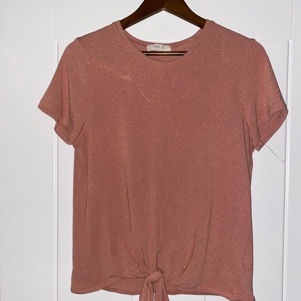 Jolie Talisa Center Seam Tie Front Knit Top Size M